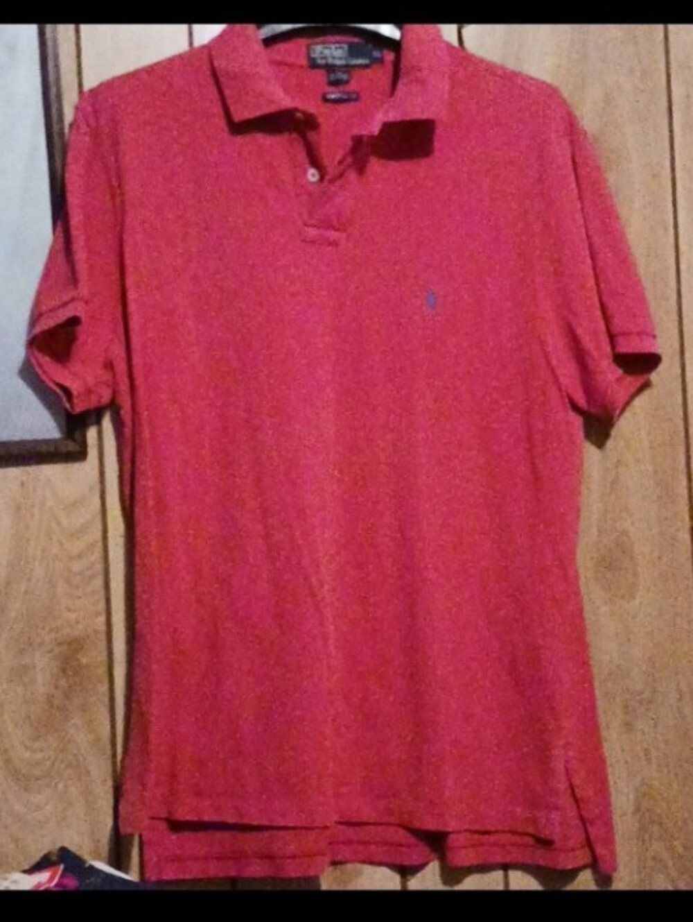 Polo by Ralph Lauren Orange Custom Fit Cotton Polo.Reddish orange polo shirt.